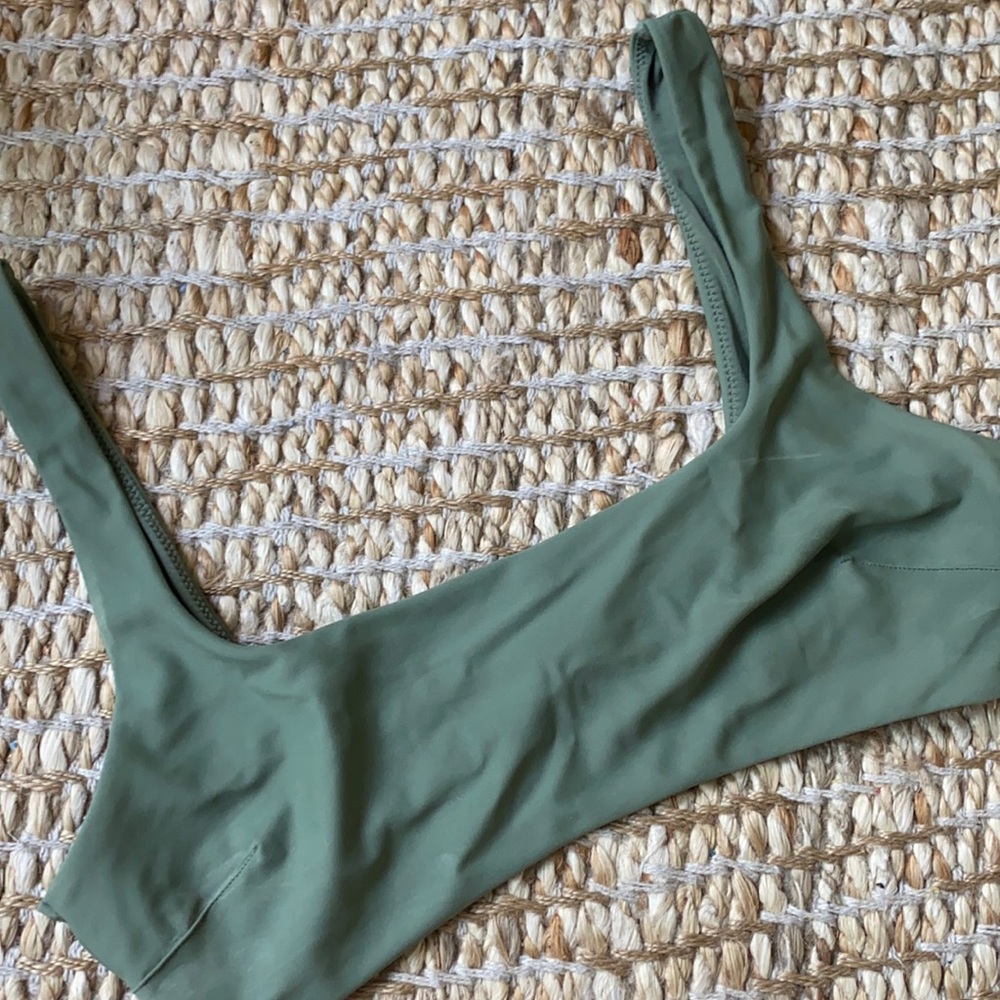 Lovely olive green bikini top